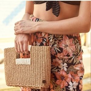 Billabong Coastal Dayz Woven Straw Bag Clutch 12" x 8"